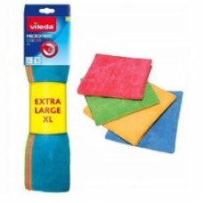 Салфетки из микрофибры Vileda XL 36х34 см 4 шт./уп. разноцветные