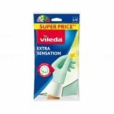 Перчатки латексные Vileda Extra Sensation крепкие р. L 1 пар/уп.