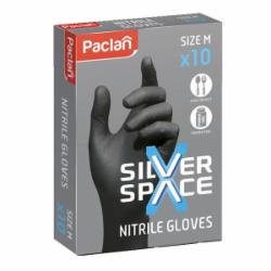 Перчатки нитриловые Paclan Silver Space крепкие р. M 5 пар/уп.