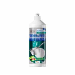 Жидкость для ручного мытья посуды Wash&Free Экстракт алоэ вера и клубники 1 л