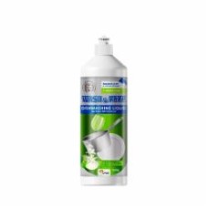 Жидкость для ручного мытья посуды Wash&Free Экстракт зеленого яблока и эдельвейса 1 л