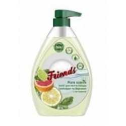 Средство для ручного мытья посуды Friends Pure scents Грейпфрут и бергамот с дозатором 0,9 кг