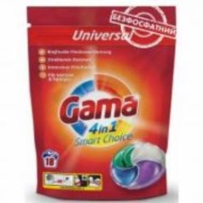 Капсулы для машинной стирки Gama 4в1 универсальные 18 шт.
