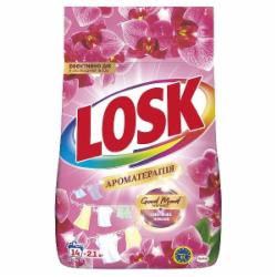 Порошок для машинной и ручной стирки Losk АО Эфирные масла и аромат Малазийского цветка 2,1 кг