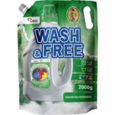 Гель для машинной и ручной стирки Wash&Free Горная свежесть (DOYPACK) 2 л
