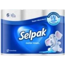 Бумажные полотенца Selpak трехслойная 6 шт.