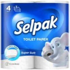 Туалетная бумага Selpak Super Soft тришаровий 4 шт.