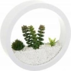 Декор настенный Nature круглый 20x20 см белый