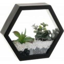 Декор настенный Nature шестиугольный 23x20 см черный