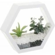 Декор настенный Nature шестиугольный 23x20 см белый