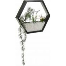 Декор настенный Nature шестиугольный 34,5x30 см черный