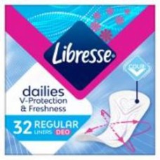 Прокладки ежедневные Libresse Regular ароматизированные 32 шт. Прокладки ежедневные Libresse Regular ароматизированные 32 шт.