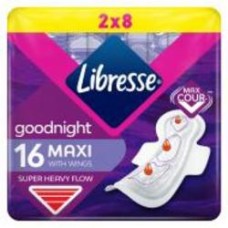 Прокладки гигиенические Libresse Maxi Goodnight 16 шт. Прокладки гигиенические Libresse Maxi Goodnight 16 шт.