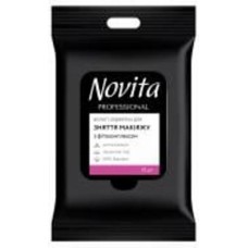 Влажные салфетки Novita для снятия макияжа Professional 15 шт./уп.