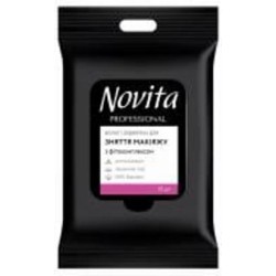 Влажные салфетки Novita для снятия макияжа Professional 15 шт./уп.