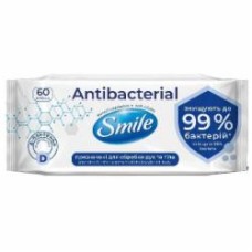 Влажные салфетки Smile Antibacterial с Д-пантенолом 60 шт.