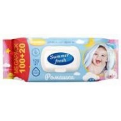 Детские влажные салфетки Naturelle Summer Fresh ромашка 120 шт.