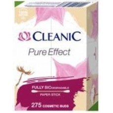Ватные палочки Cleanic Pure Effect BIODegradable бумажный стик 275 шт. (коробка)