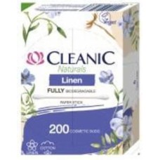 Ватные палочки Cleanic Naturals Linen бумажный стик 200 шт. (коробка)