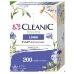 Ватные палочки Cleanic Naturals Linen бумажный стик 200 шт. (коробка)