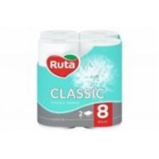 Туалетная бумага Ruta Classic двошаровий 8 шт.