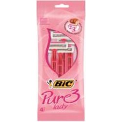 Станки одноразовые BIC Pure 3 Lady Pink 4 шт.