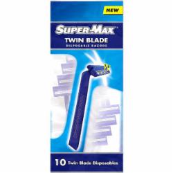 Станок для бритья Super-Max Twin Disposable Blue 10 шт.