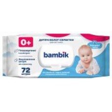 Детские влажные салфетки Bambik с экстрактом липы 72 шт.