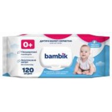 Детские влажные салфетки Bambik с овсяным молочком 120 шт.