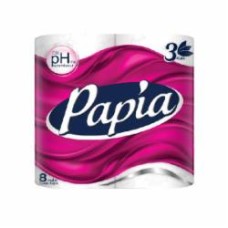 Туалетная бумага PAPIA тришаровий 8 шт.