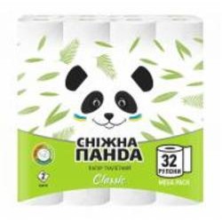 Туалетная бумага Сніжна Панда Классик двошаровий 32 шт.