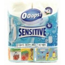 Бумажные полотенца Ooops Sensitive 50 листов двухслойная 2 шт.