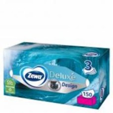 Салфетки гигиенические в коробке Zewa Deluxe Design 3 слоя 150 шт.