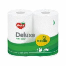 Туалетная бумага Ecolo Deluxe тришаровий 4 шт.