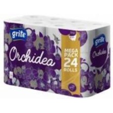 Туалетная бумага GRITE Orchidea тришаровий 24 шт.