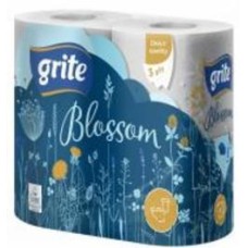 Туалетная бумага GRITE Blossom тришаровий 4 шт.