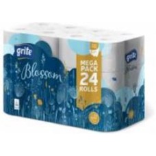 Туалетная бумага GRITE Blossom тришаровий 24 шт.