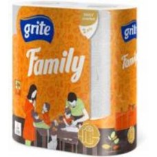 Бумажные полотенца GRITE Family двухслойная 2 шт.