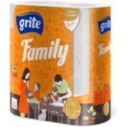 Бумажные полотенца GRITE Family двухслойная 2 шт.