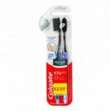 Зубная щетка Colgate Slim Soft Charcoal Шелковые Нити с древесным углем м'яка 2 шт.
