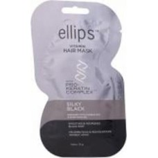 Маска для волос Ellips Vitamin Silky Black Шелковая ночь с Про-кератиновым комплексом 18 мл