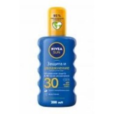 Спрей солнцезащитный Nivea Защита и увлажнение SPF 30 200 мл