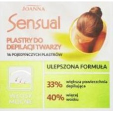 Восковые полоски Joanna для депиляции лица SENSUAL Крепкие волосы 12 шт./уп.