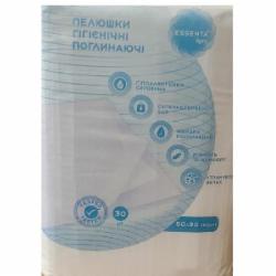Пеленки одноразовые Essenta+ гигиенические 30 шт. 60х90 см белый