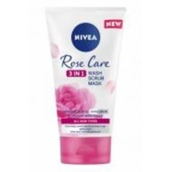 Гель Nivea скраб и маска Rose Care 3в1 150 мл