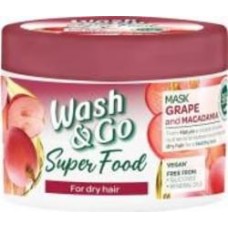 Маска для волос Wash&Go Super Food с виноградом и макадамией 300 мл
