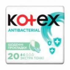 Прокладки ежедневные Kotex Antibacterial 20 шт. Прокладки ежедневные Kotex Antibacterial 20 шт.