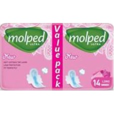 Прокладки гигиенические Molped long 5 капель 14 шт. Прокладки гигиенические Molped long 5 капель 14 шт.