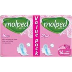 Прокладки гигиенические Molped long 5 капель 14 шт.