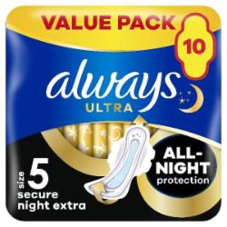 Прокладки гигиенические Always Secure Night Extra Размер 5 10 шт.
